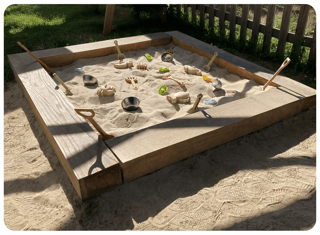 Bac à sable de la micro-crèche Les Petits Verriers